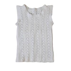 Sleeveless Knit Crewneck Sweater